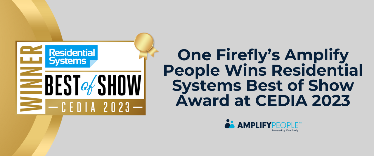 Announcement graphic for Amplify People winning an industry award